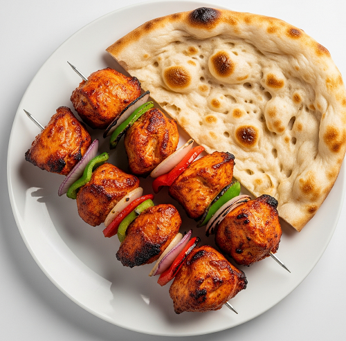 Chicken Tikka & Garlic Herb Kebab 