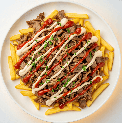 Loaded Stir Fried Donner Fries 